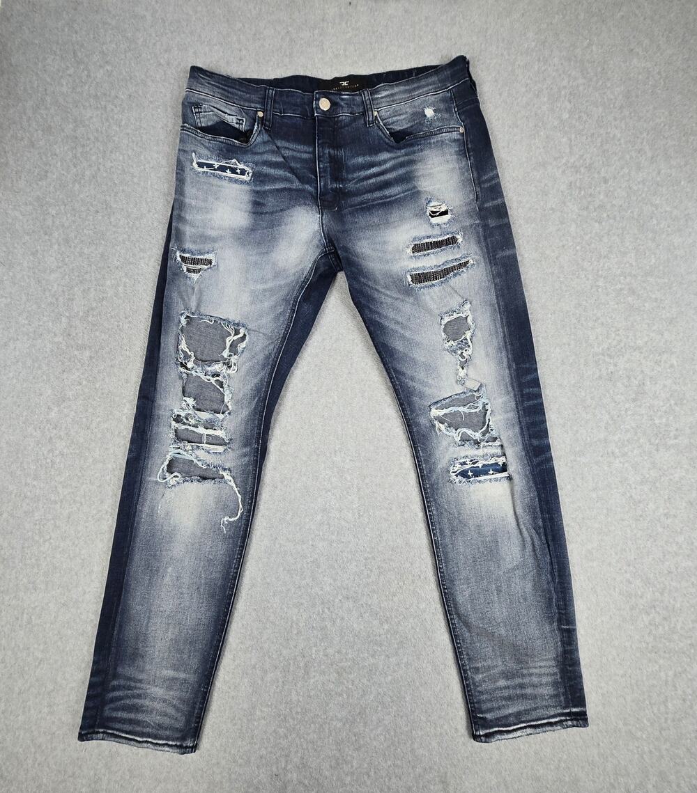 Jordan Craig Mens 36x32 Distressed Legacy Edition Aaron Jeans